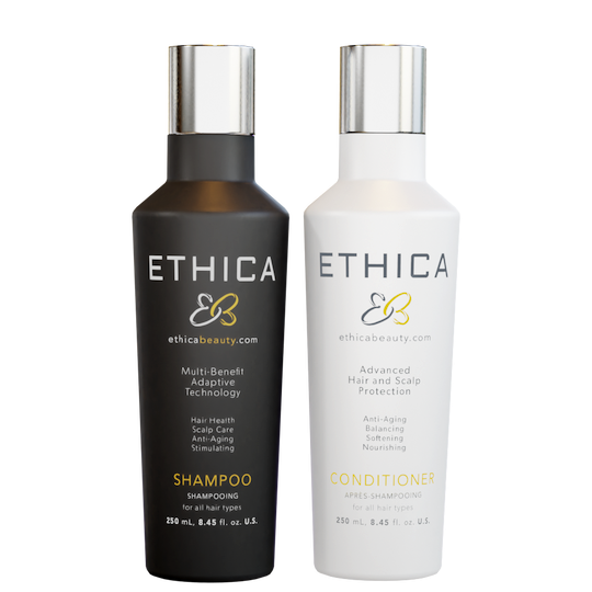 ETHICA Anti Aging Shampoo and Conditioner DUO Bundle 250ml/8.45oz | 500ml/16.9oz | 946ml/32oz